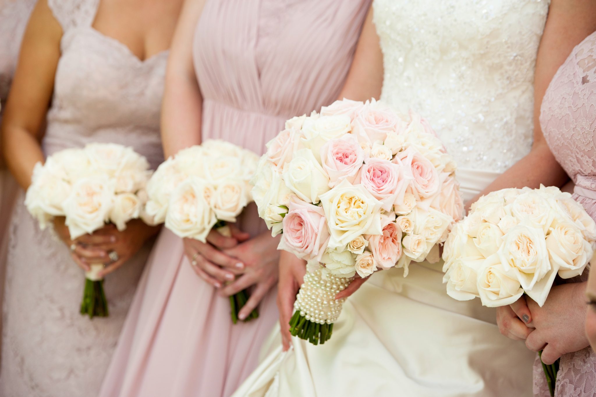 Blush and ivory bridal bouquet