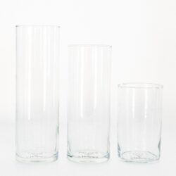 3x6,3x9,3x11 inch cylinder vase trio