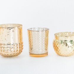 Mixed Gold Mercury Glass Votives