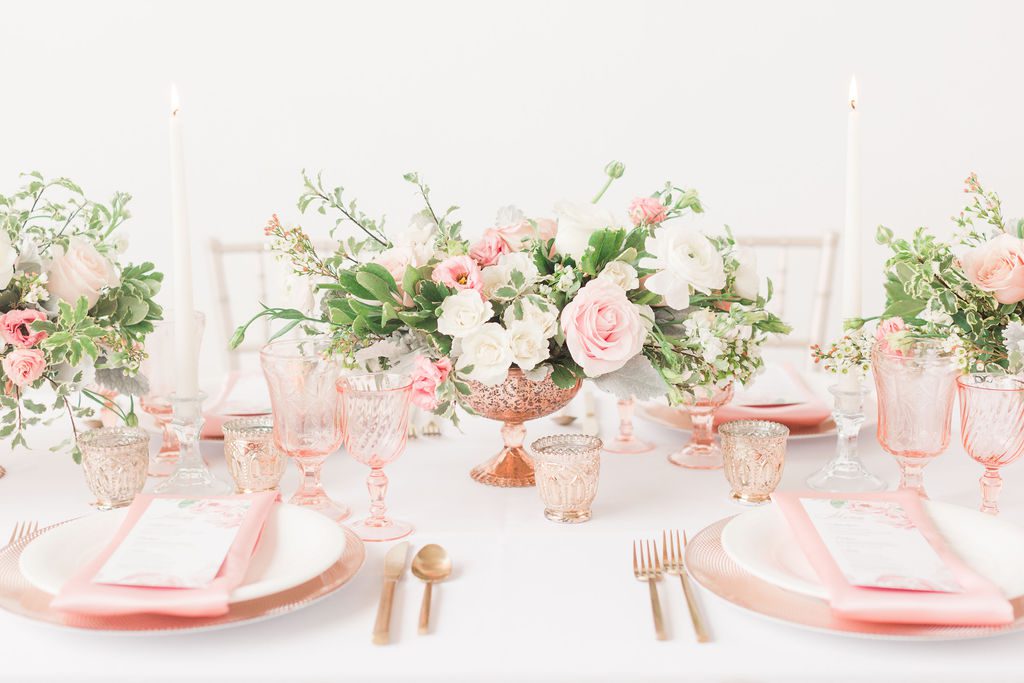 Blush + Bloom Editorial Styled Shoot Floral V Designs