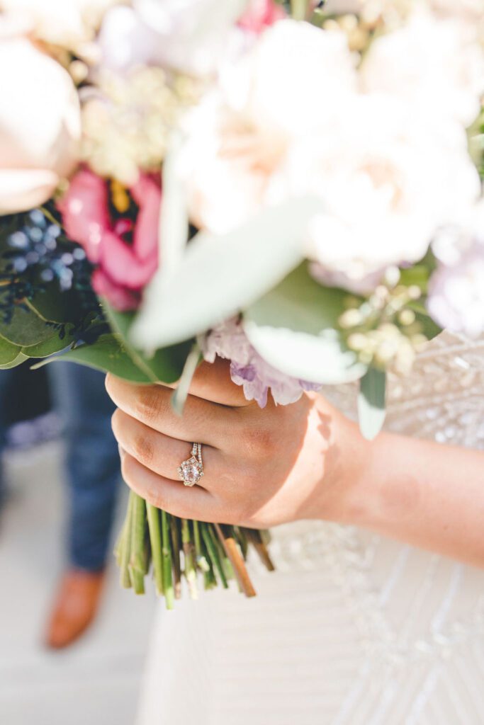 bridal bouquet engagement ring fall colors floral v designs 