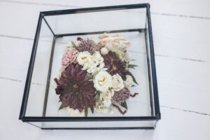 Dayton and Cincinnati Ohio wedding flower preservation in resin and boxes